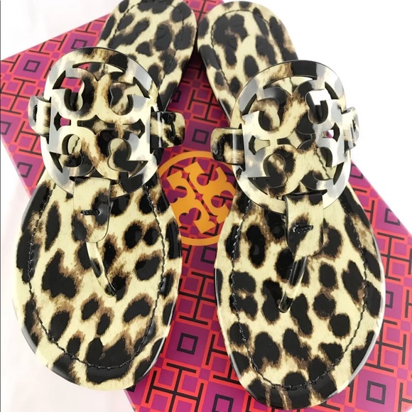 Tory Burch Miller Sandals Thong Flip Flop leopard - Picture 8 of 8